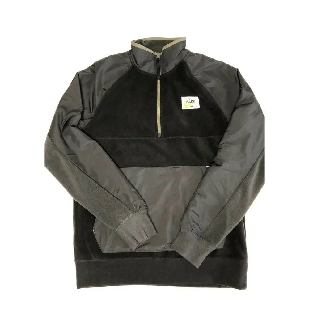 Nike Sportswear 1/2 Zip Fleece Pullover Men's Noir DD8968-010 NWT Size S